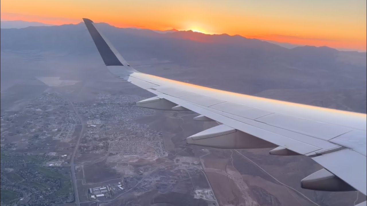 Delta Airbus A321 Landing into Salt Lake City (SLC)