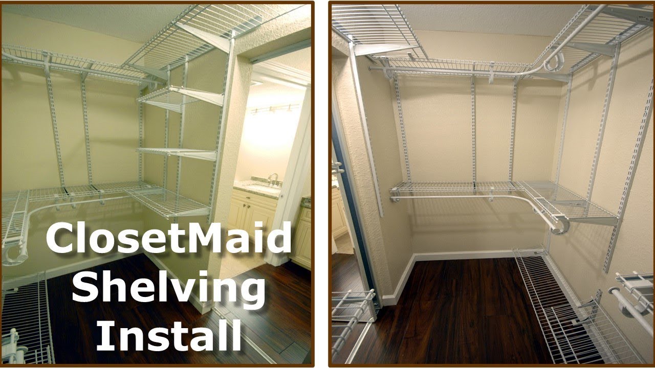 Как установить проволочную полку ClosetMaid ShelfTrack для шкафа 7x4