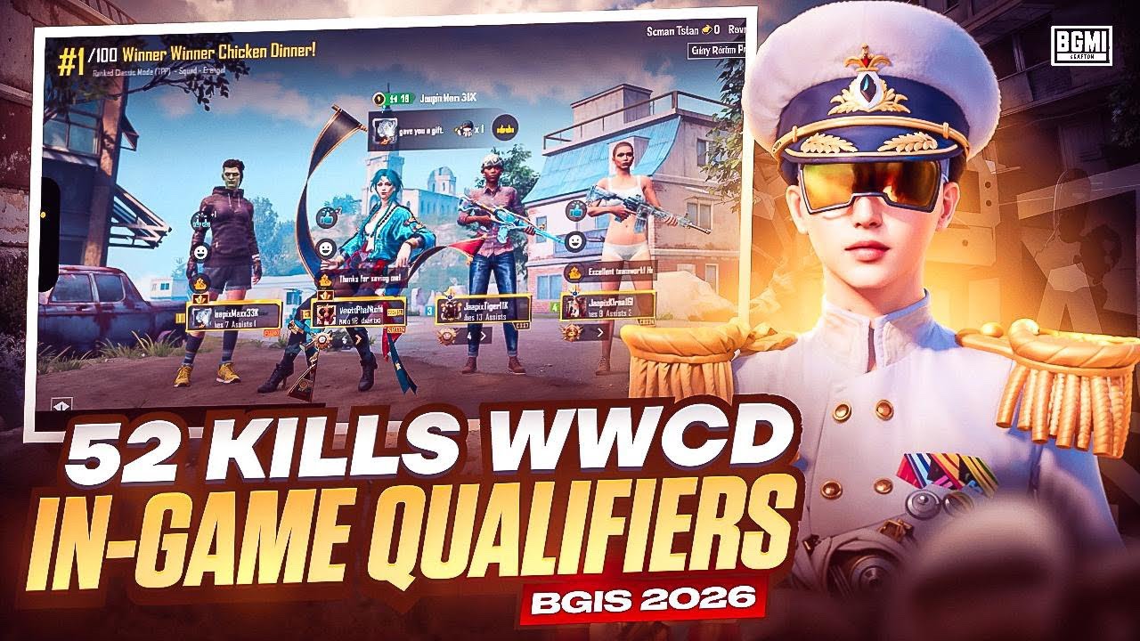 BGIS 2026! 52 KILLS WWCD 🔥IN-GAME QUALIFIERS | MATCH 1 POV 💫