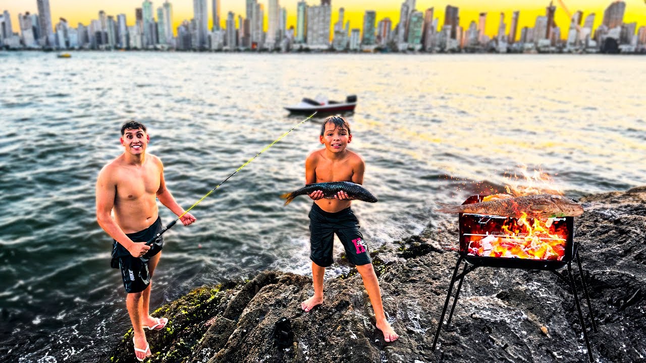 O POCA SOMBRA PREPAROU UM PEIXE GIGANTE PARA A GENTE COMER