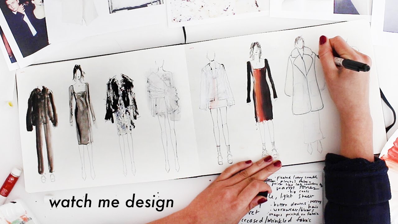 watch me design a collection part 1. initial inspo, thumbnail sketches, and color story