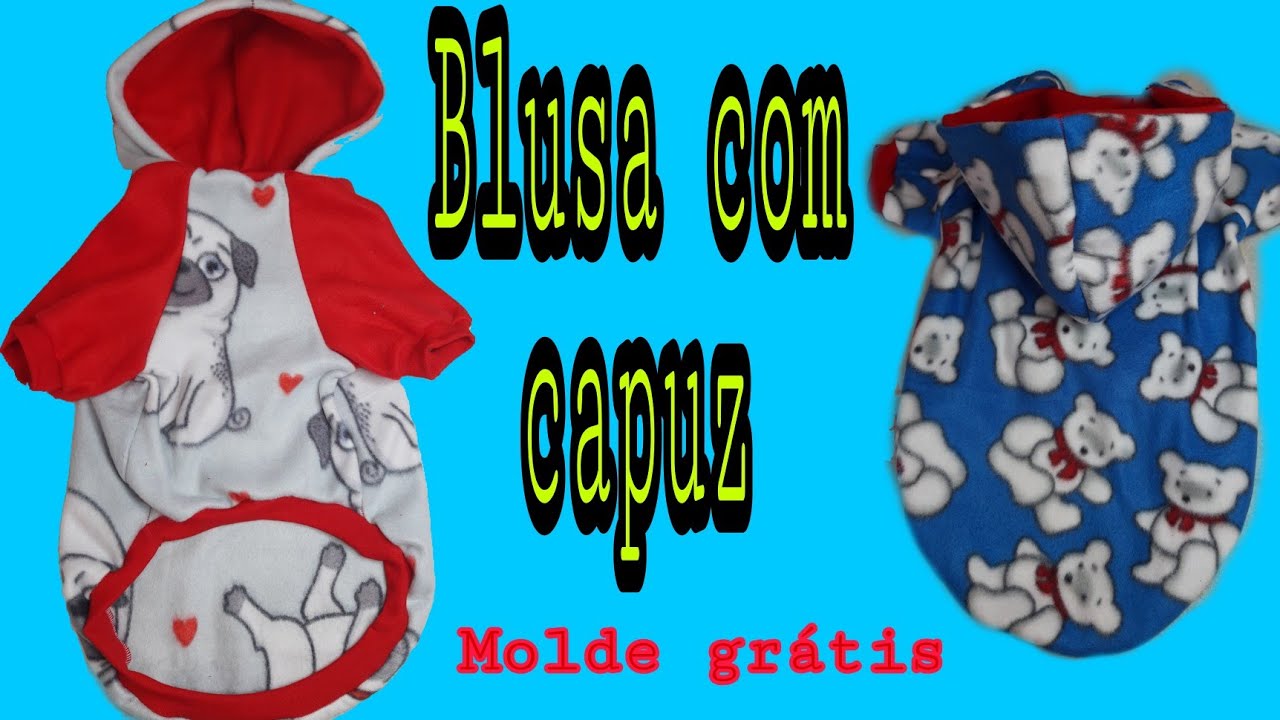 Blusa pet com capuz