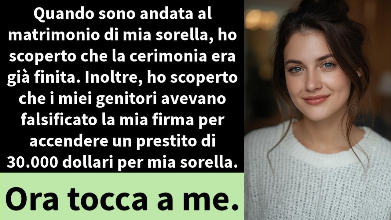 Quando sono andata al matrimonio di mia sorella, ho scoperto che la cerimonia era già finita