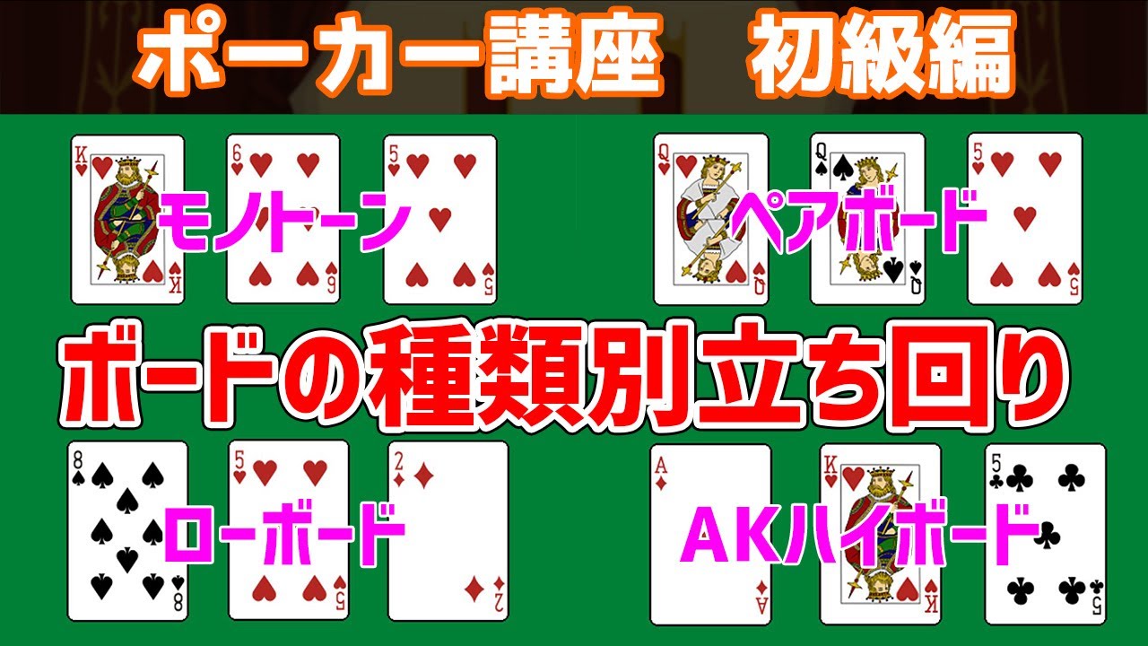 フロップでのボードの種類別立ち回りを徹底解説！【ポーカー講座】