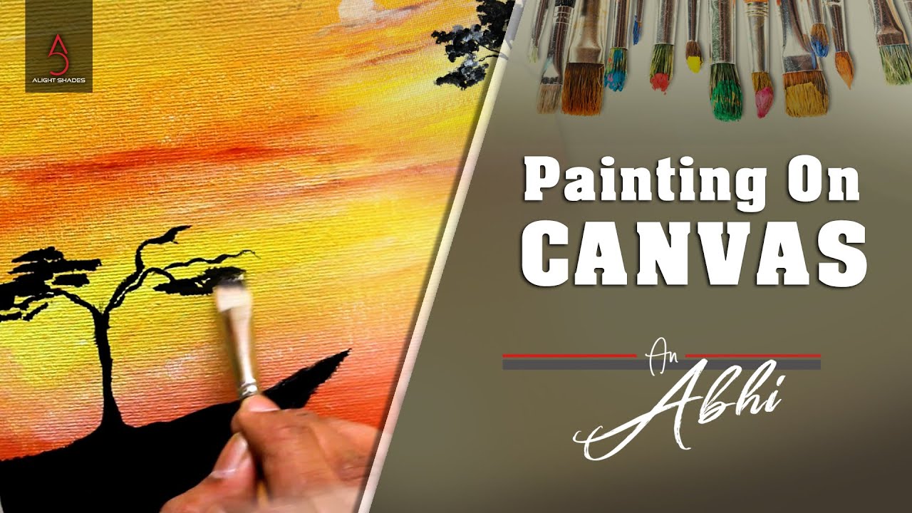 PAINTING ON CANVAS | SUN SET | NATURE  | ANABHI