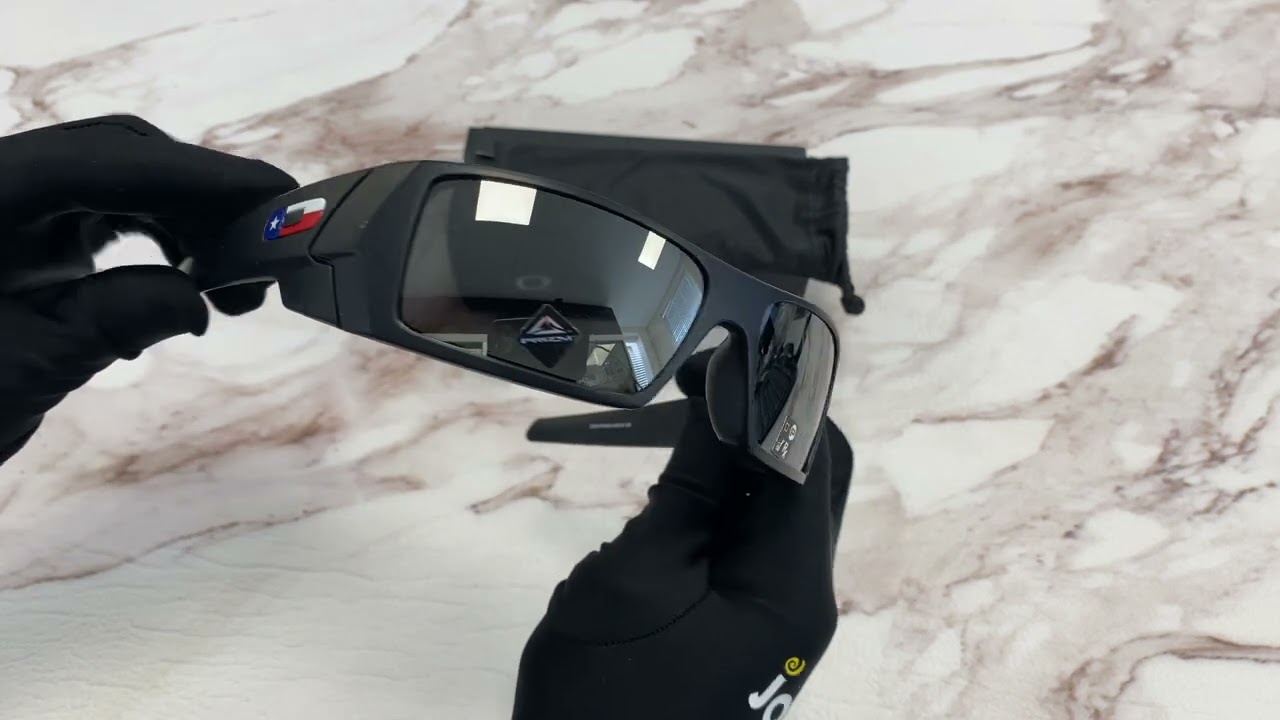 Oakley Sunglasses Model-Gas Can OO9014 Color- Matte Black-Texas Flag-Logo/Prizm Black Lenses