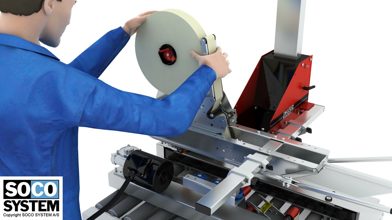 Easy and fast change of tape on SOCO SYSTEM case sealers