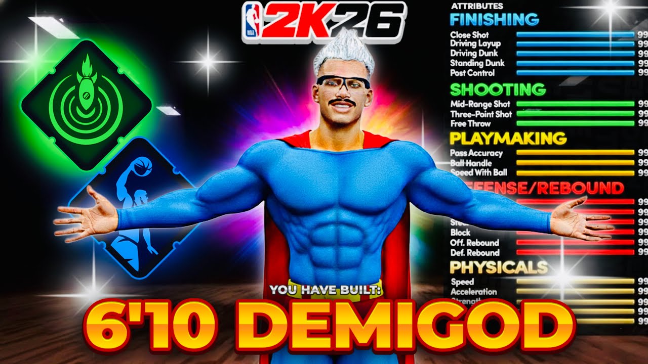 *NEW* DEMIGOD BUILD in NBA 2K26 is UNPATCHABLE! 6'10 ISO BUILD NBA 2K26! best build 2k26