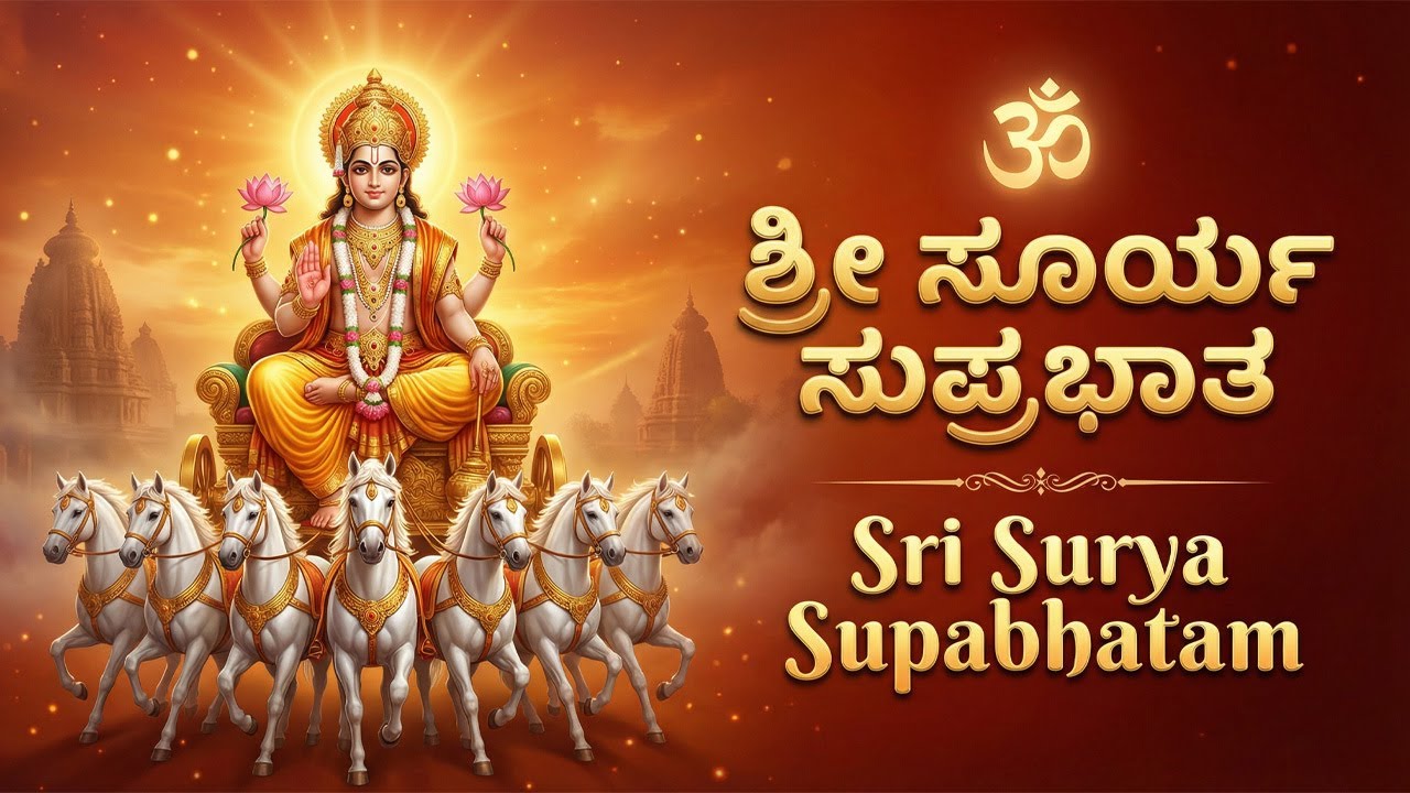 ಭಾನುವಾರ ತಪ್ಪದೆ ಕೇಳಬೇಕಾದ ಸೂರ್ಯದೇವ ಸುಪ್ರಭಾತ 🙏 | Popular Sri Surya Suprabatham Full With kannada Lyrics