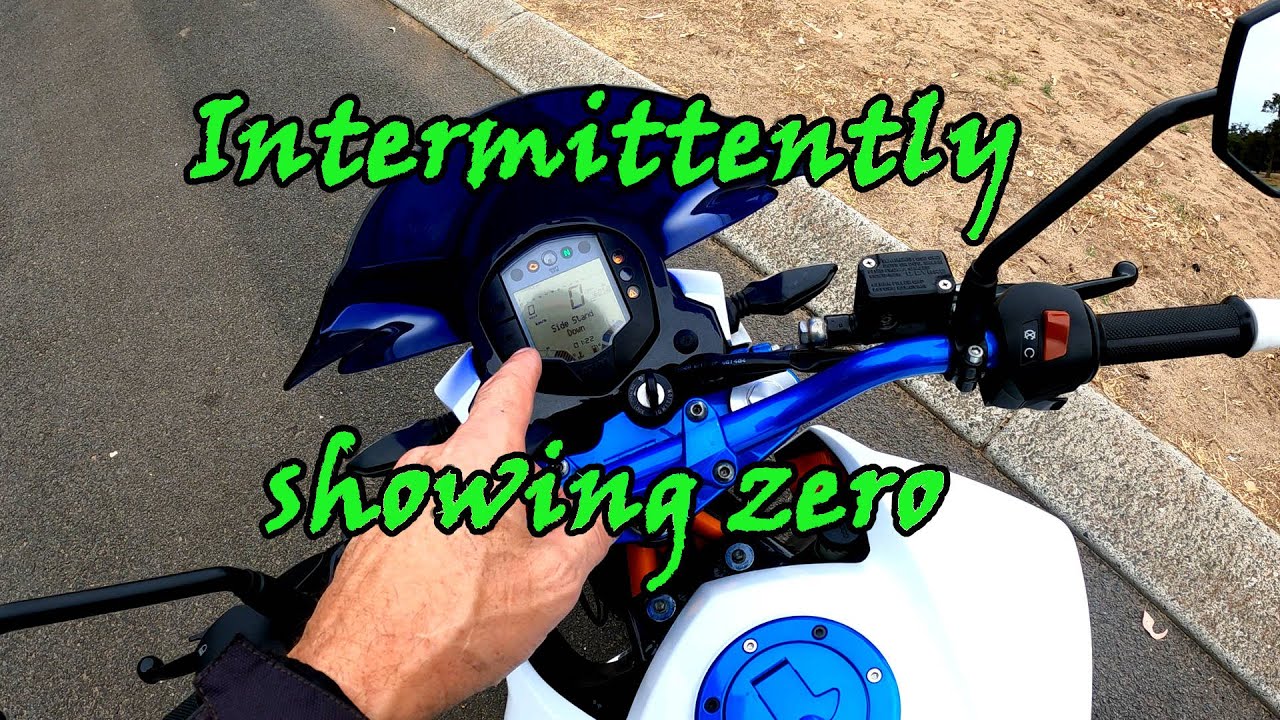 Duke 390 Speedometer  intermittently showing zero when riding.