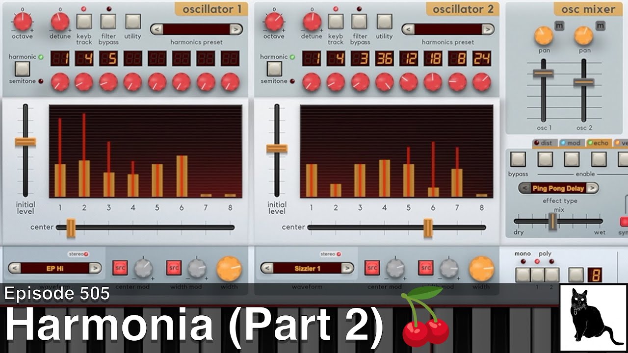 Cherry Audio Harmonia Part 2: Multiple Oscillators, Filter, Effects