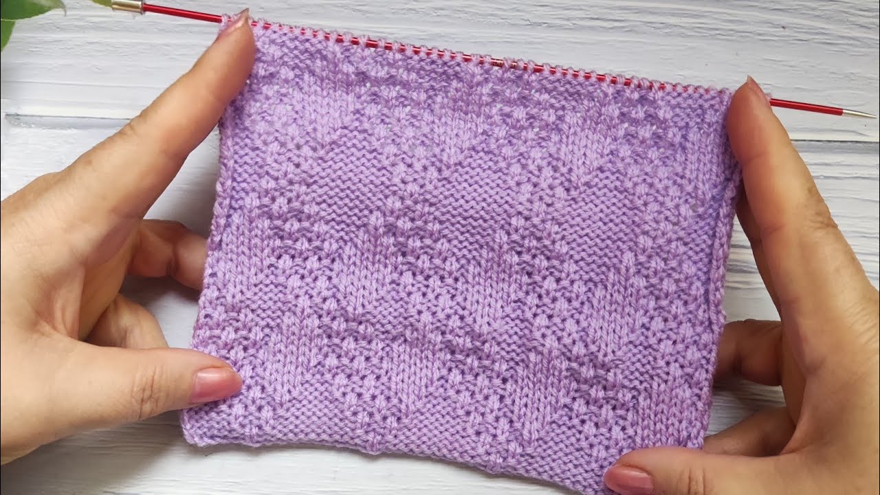 Easy Knit Stitch Pattern | Einfaches Strickmuster | Punto semplice ai ferri | Point de tricot simple