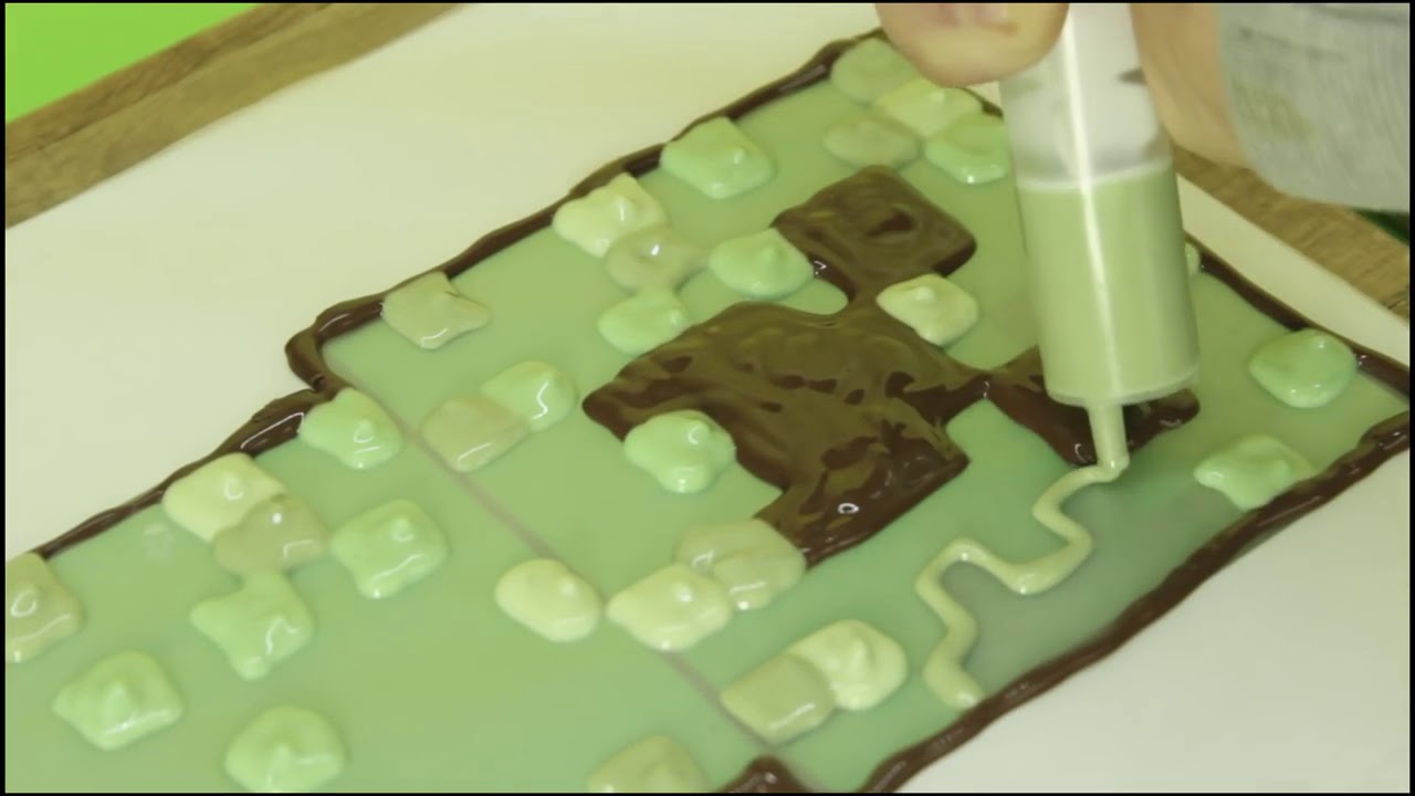 MINECRAFT CREEPER CHOCOLATE   HOW TO MAKE CHOCOLATE MINECRAFT CREEPER
