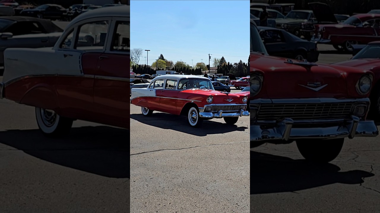 1956 Chevrolet 210 Classic Car Drive By Engine Sound Holy Cross Church Blessing of The Rides 2025