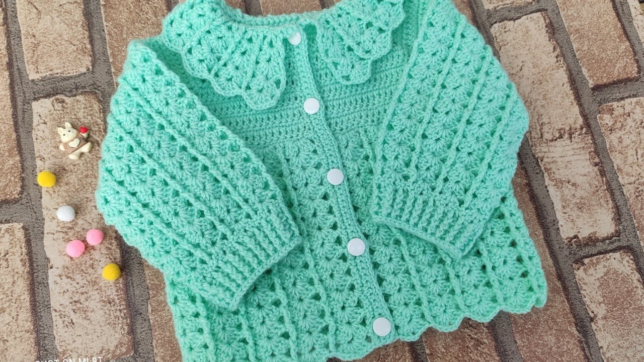 Casaquinho de crochê para bebê menina passo a passo 