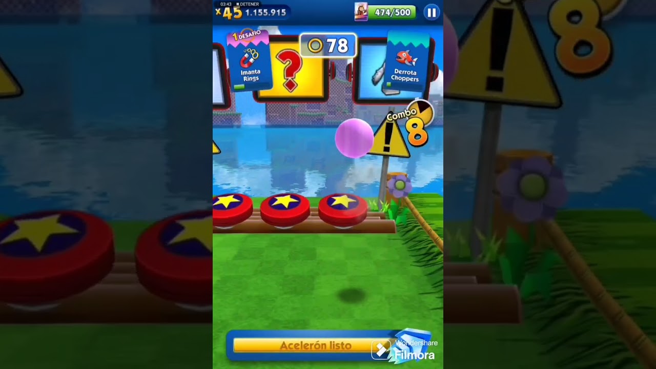 Toy Bonnie jugando sonic dash parte 2