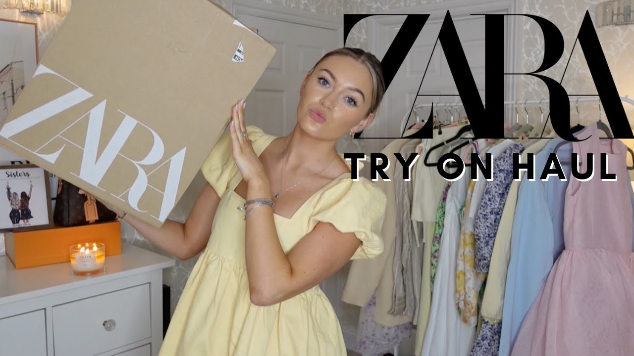 HUGE SPRING//SUMMER ZARA HAUL *NEW IN* | TRY ON SIZE 10-12! (H&M HAUL)