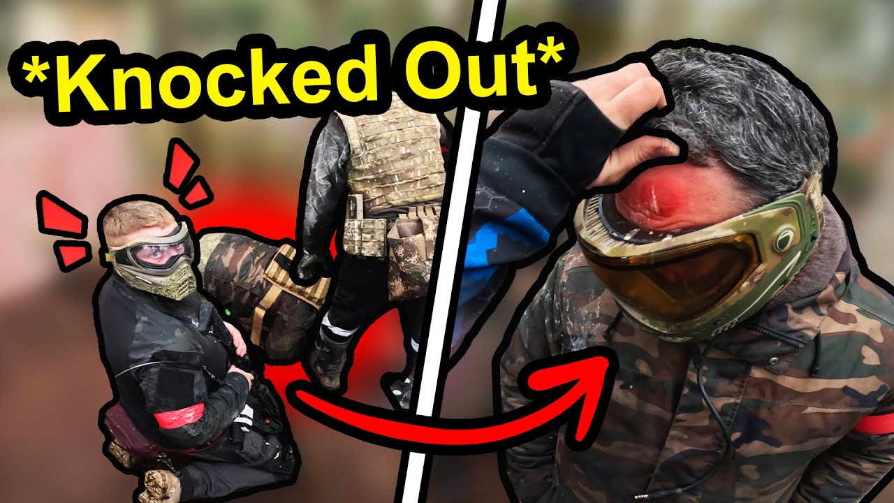 I Knocked Him Out! 😬😵 Paintball Funny Moments & Fails