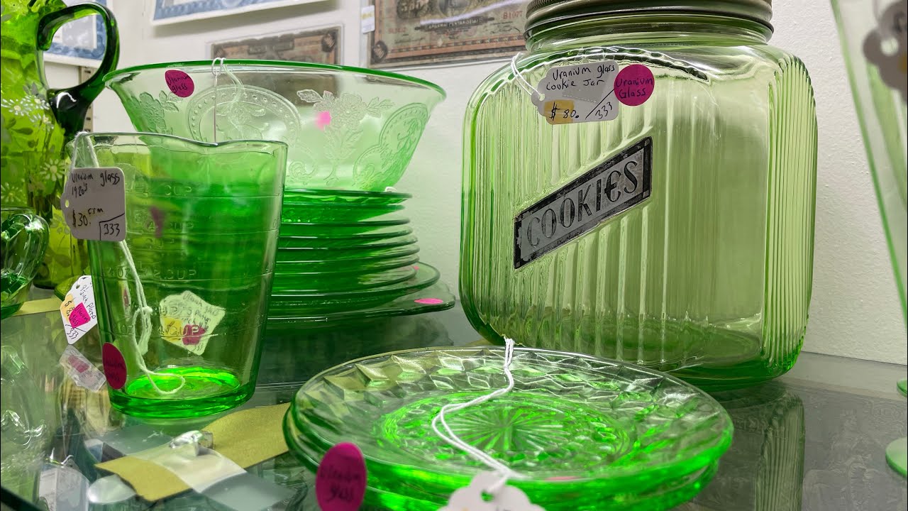 Antique Store Update #18 ~ Uranium Glass  Holidays !
