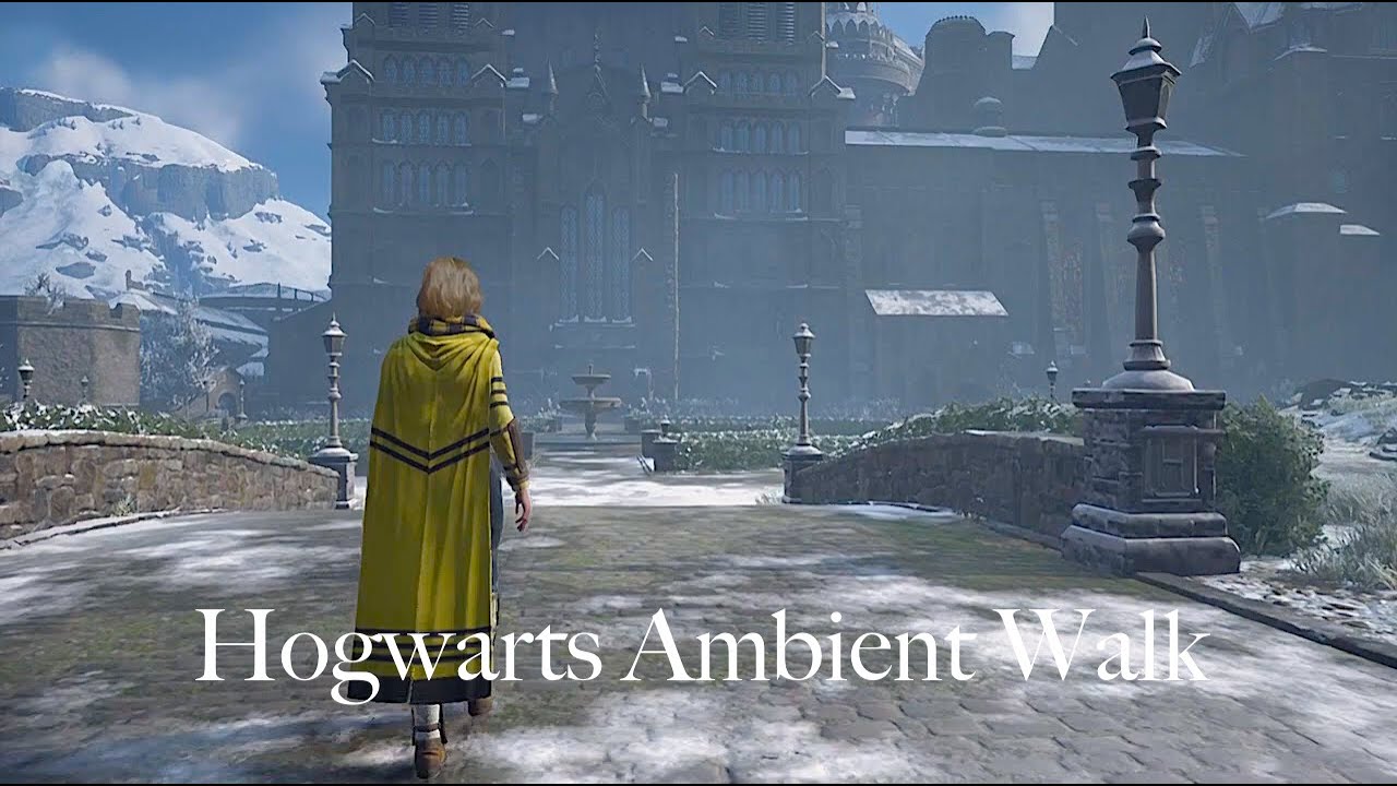 Walking from Quidditch Stadium to Trophy Room | Hogwarts Legacy Tour (ambience)