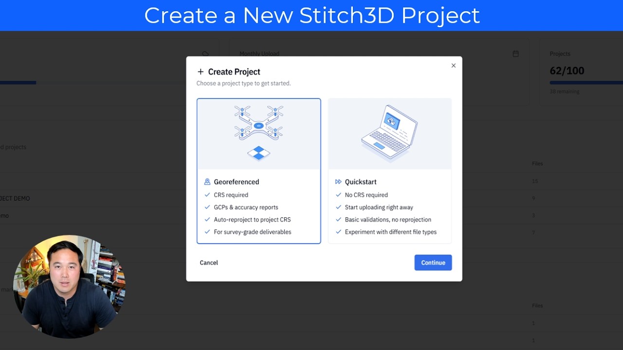 How to create a new Stitch3D Project