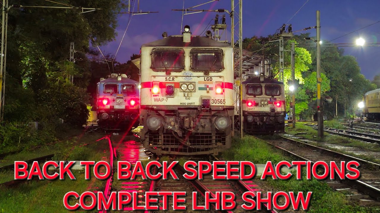 BACK TO BACK LHB TRAINS ACTION SPEED SKIPS AT GHATKESAR
