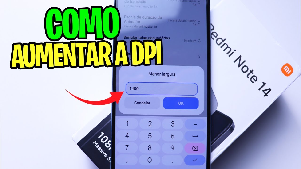 COMO AUMENTAR A DPI DO REDMI NOTE 14