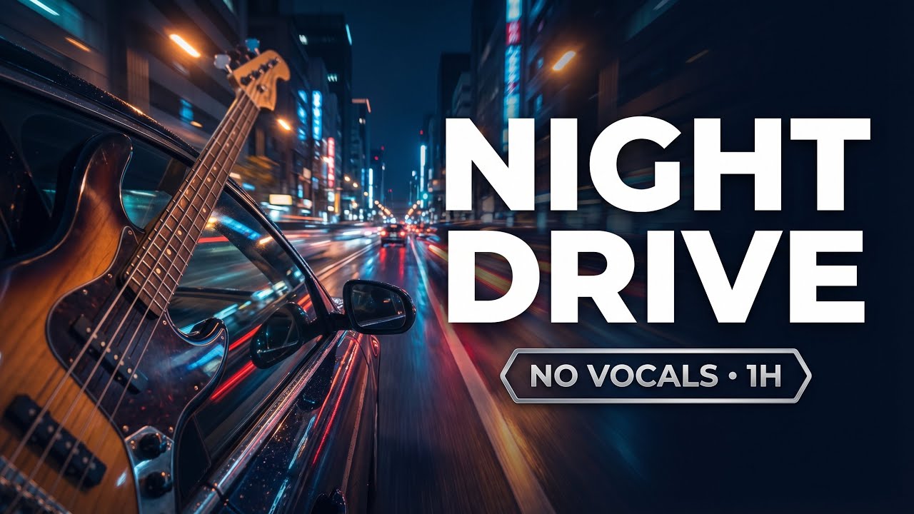 BASS DRIVE | Urban Night Drive Bass Groove | No Vocals | 1H