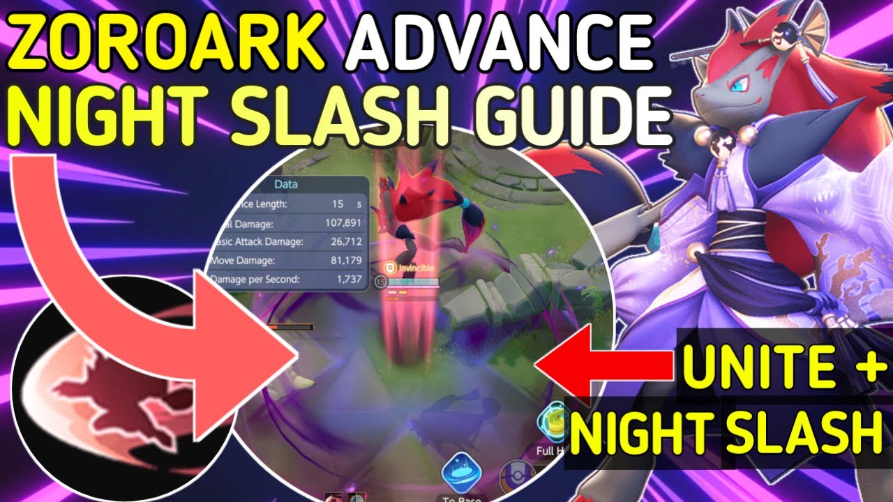 Zoroark Advance Night Slash Guide || Pokemon Unite Zoroark Guide || #pokemonunite #zoroark