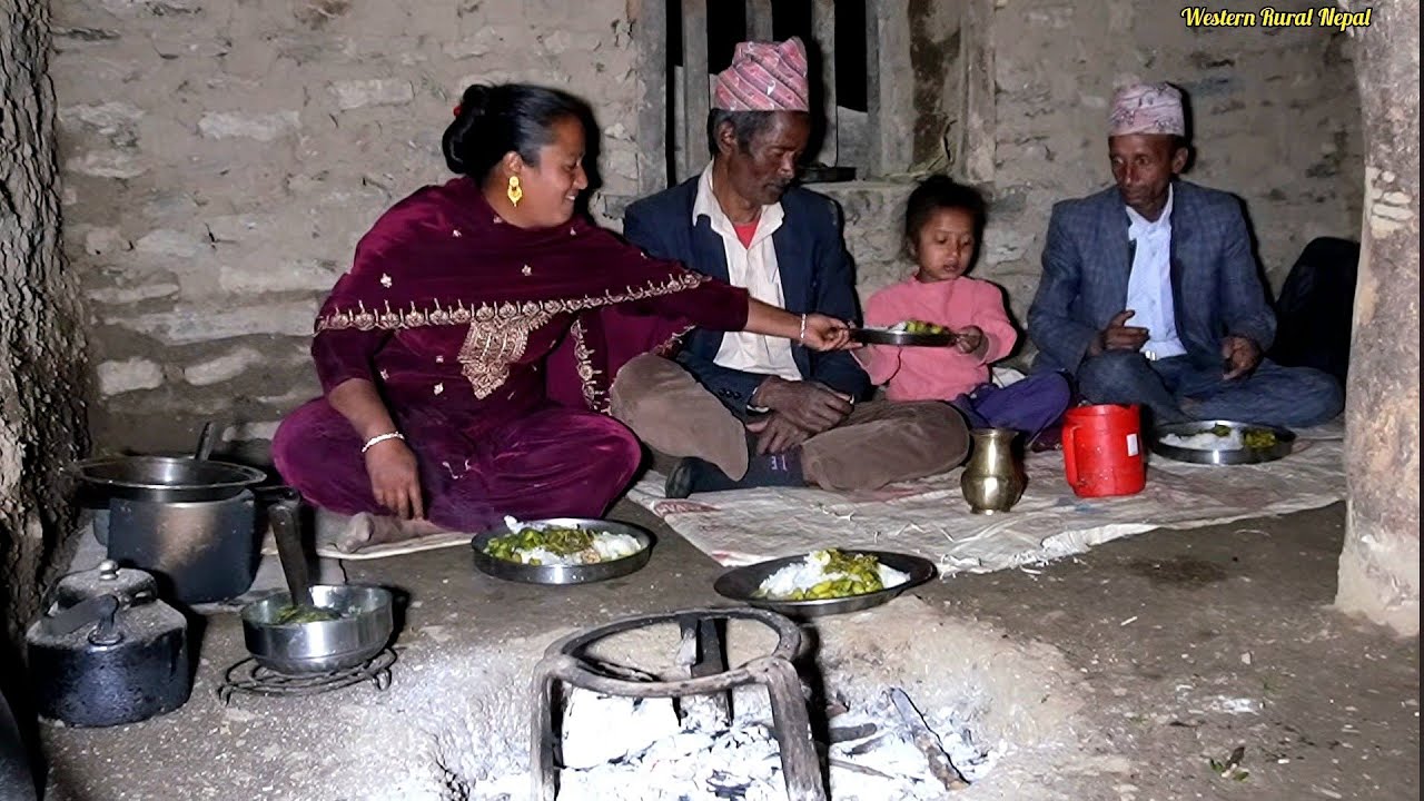 Simple Nepali Village Food ||Authentic Open Fire Cooking||