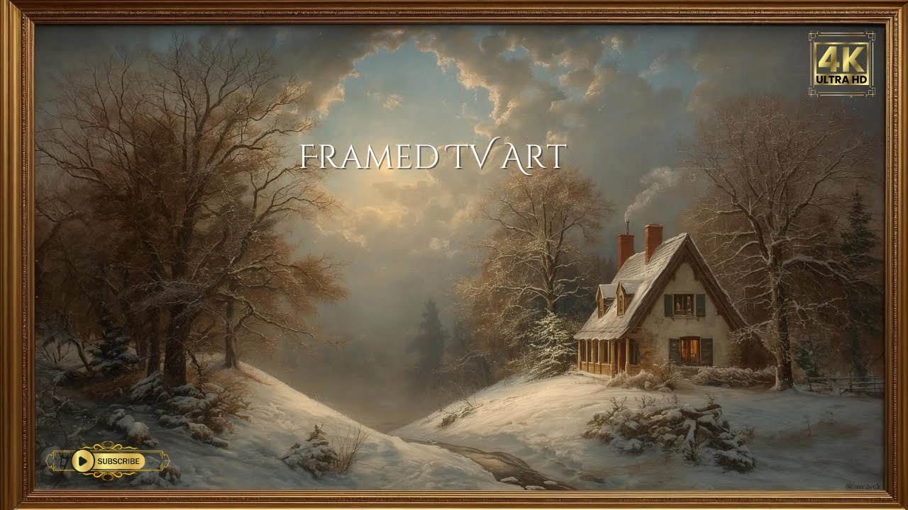 Echoes of Winter's Past: Framed 4K TV Art Screensaver | Winter Art Ambience ❄️