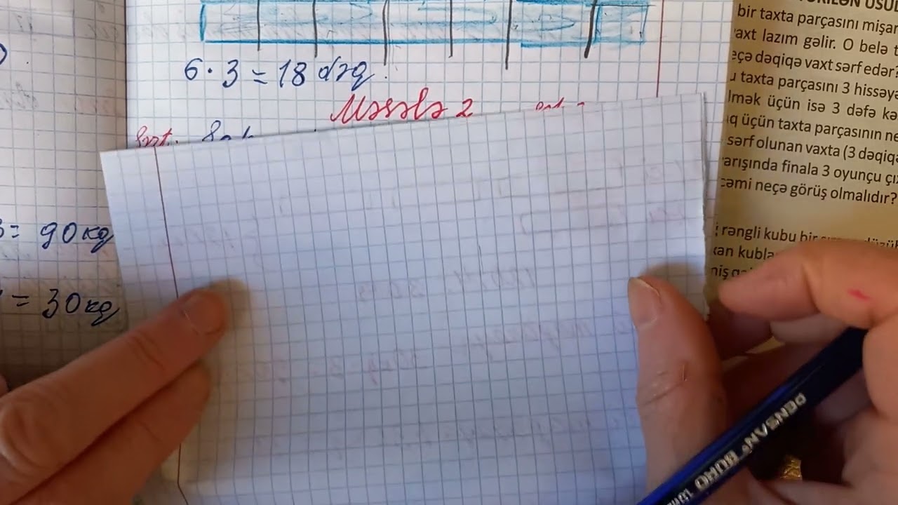 Riyaziyyat 4cü sinif 2-ci hissə səh 32 və33