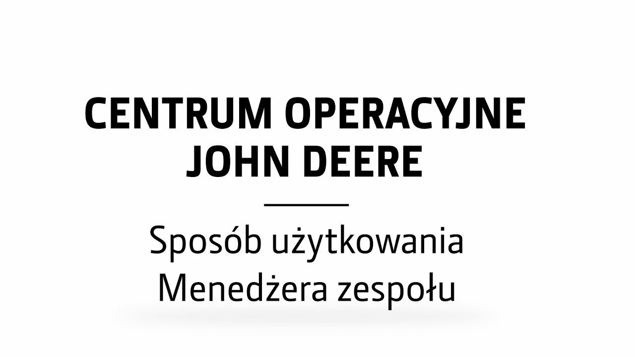 Menedżer zespołu w Centrum Operacyjnym | John Deere