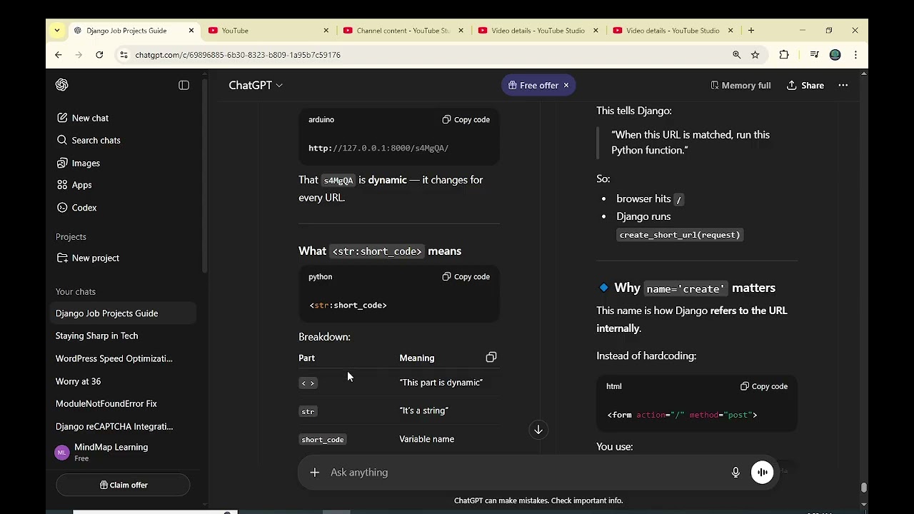 28. Creating an url_shortener app with Django for job preparation(part-6)