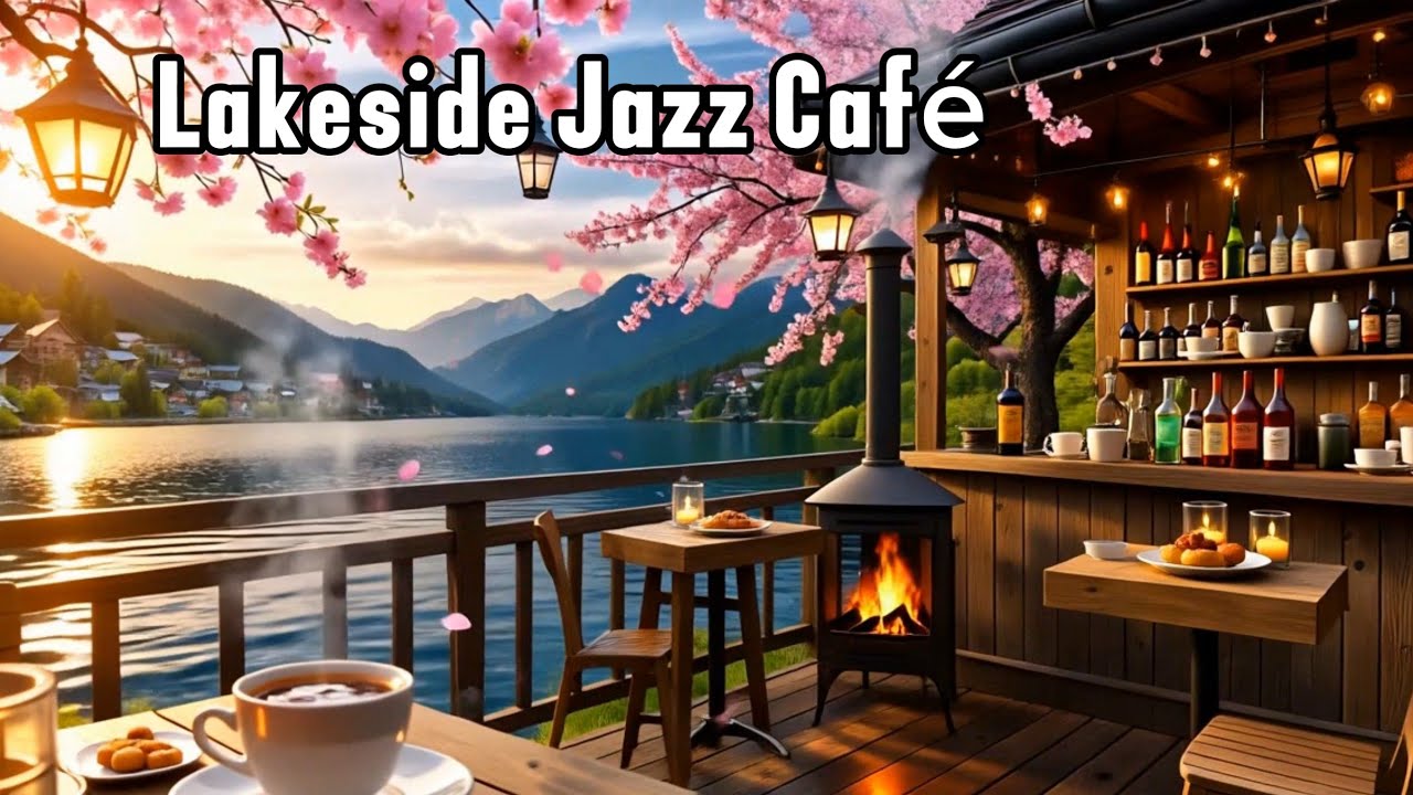 Peaceful Lakeside Café ☕ Smooth Jazz Music for Studying & Relaxing