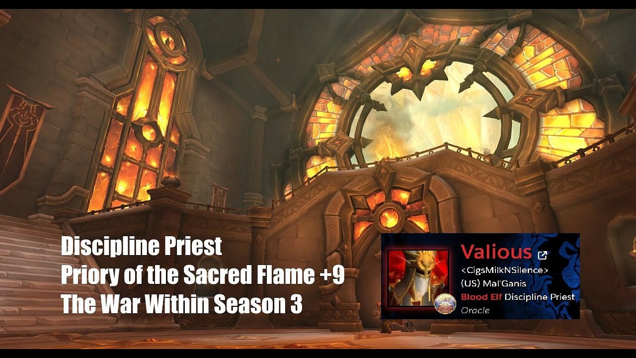 Discipline Priest - Priory of the Sacred Flame +9 - TWW SEASON 3 M+