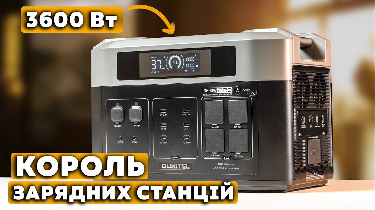 OUKITEL BP2000 PRO -  3.6 кВт. потужна зарядна станція! Детальний огляд і тести!