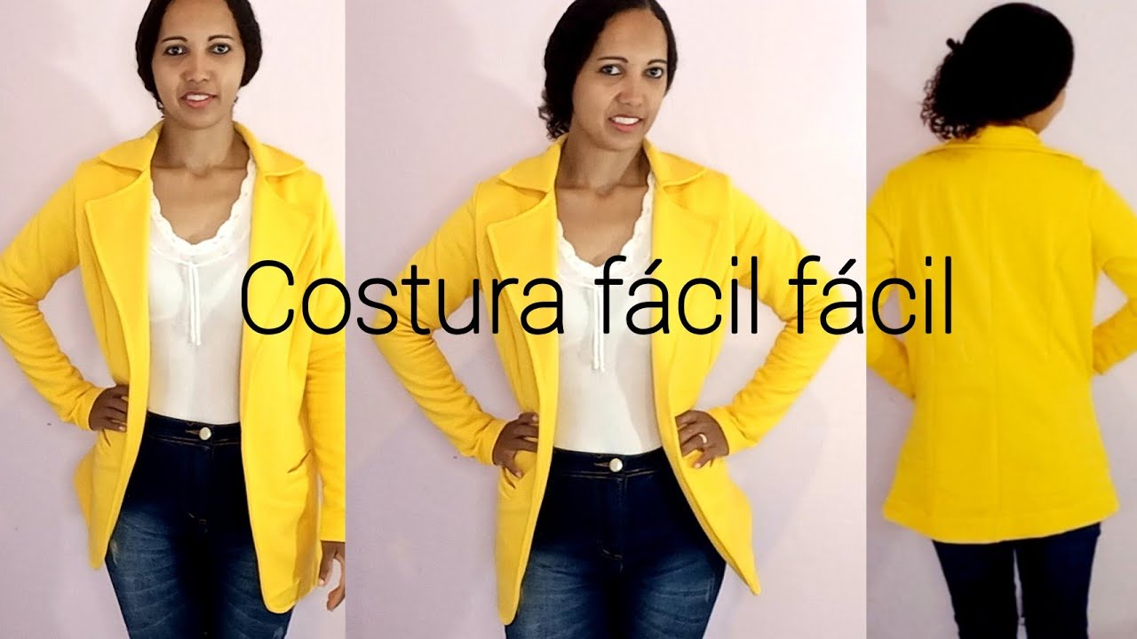 Como fazer Max Blazer Feminino, Blazer estiloso em tecido Moletom