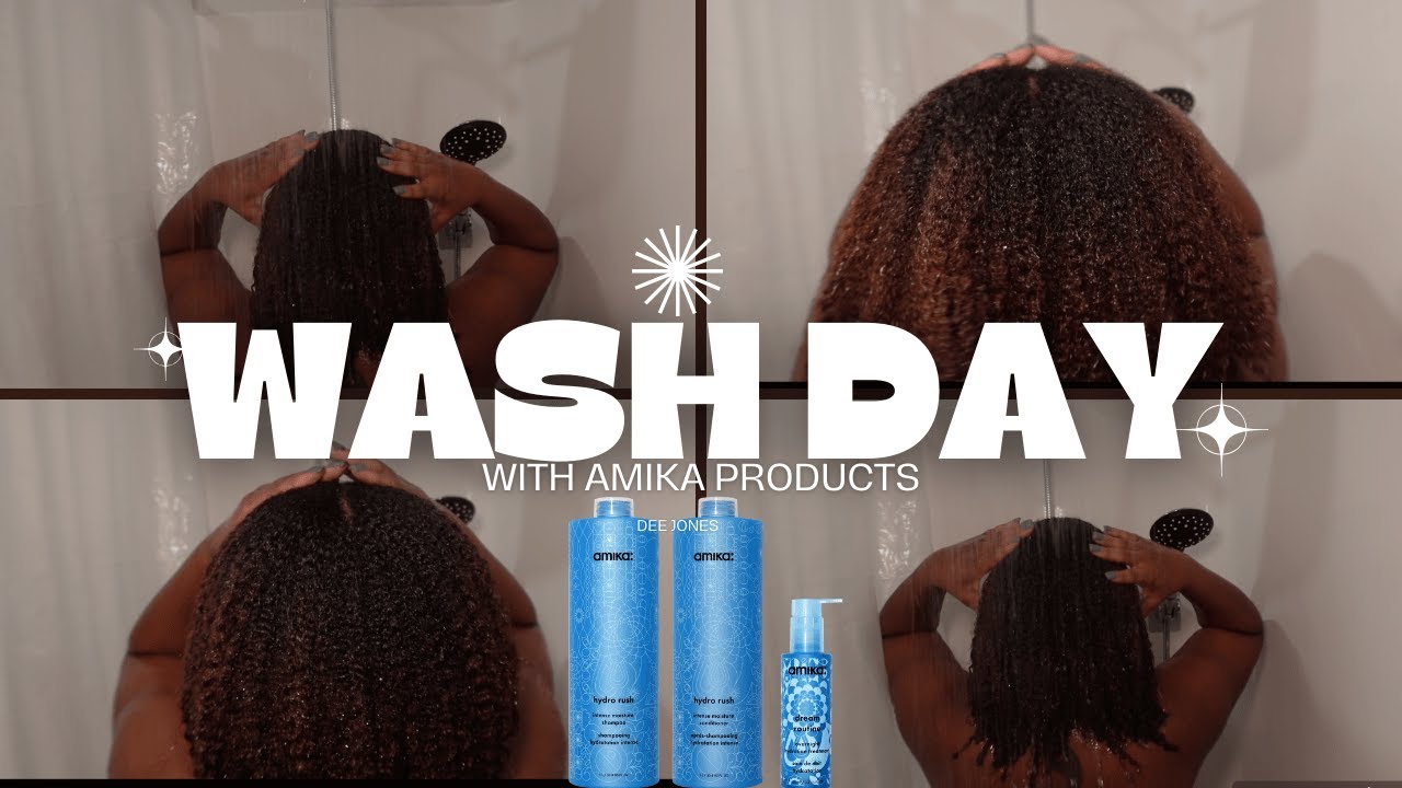 WASH DAY FT. AMIKA HYDRO RUSH PRODUCTS | Review & Braid out!💇🏾‍♀️💙