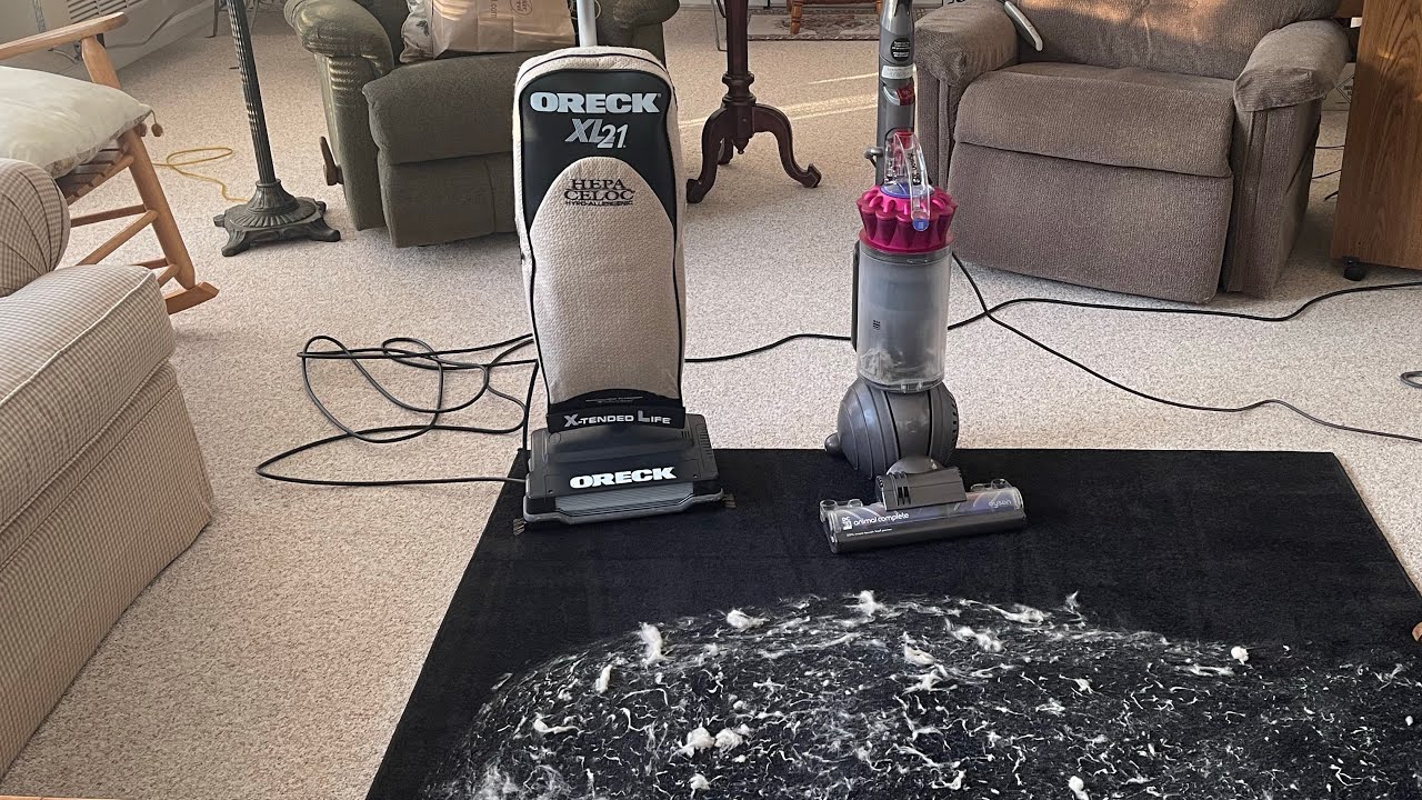 Dyson DC65 vs Oreck XL21 Pet Hair Test