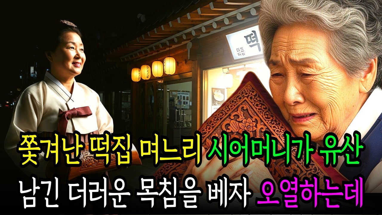며느리 쫓아내고 떡집 팔아버린 남편, 더러운 목침속에 시어머니의 35년 사랑이 숨겨져 있었다!