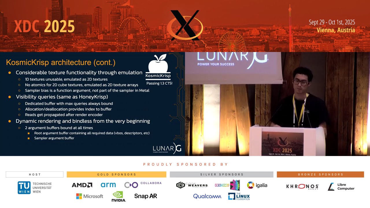 XDC 2025 | KosmicKrisp, a Vulkan to Metal layered driver - Aitor Camacho Larrondo