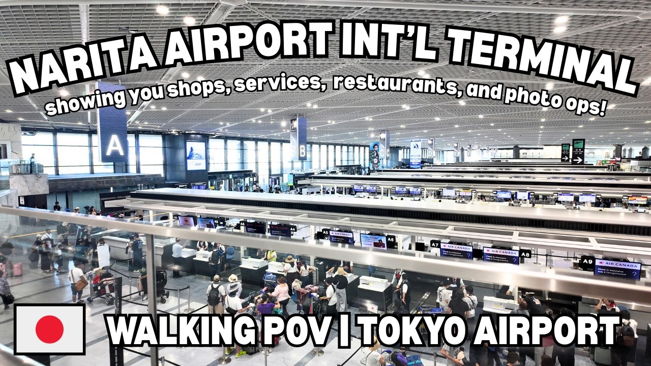 [POV] Walking Around Narita Tokyo Airport International Terminal | Shopping and Services