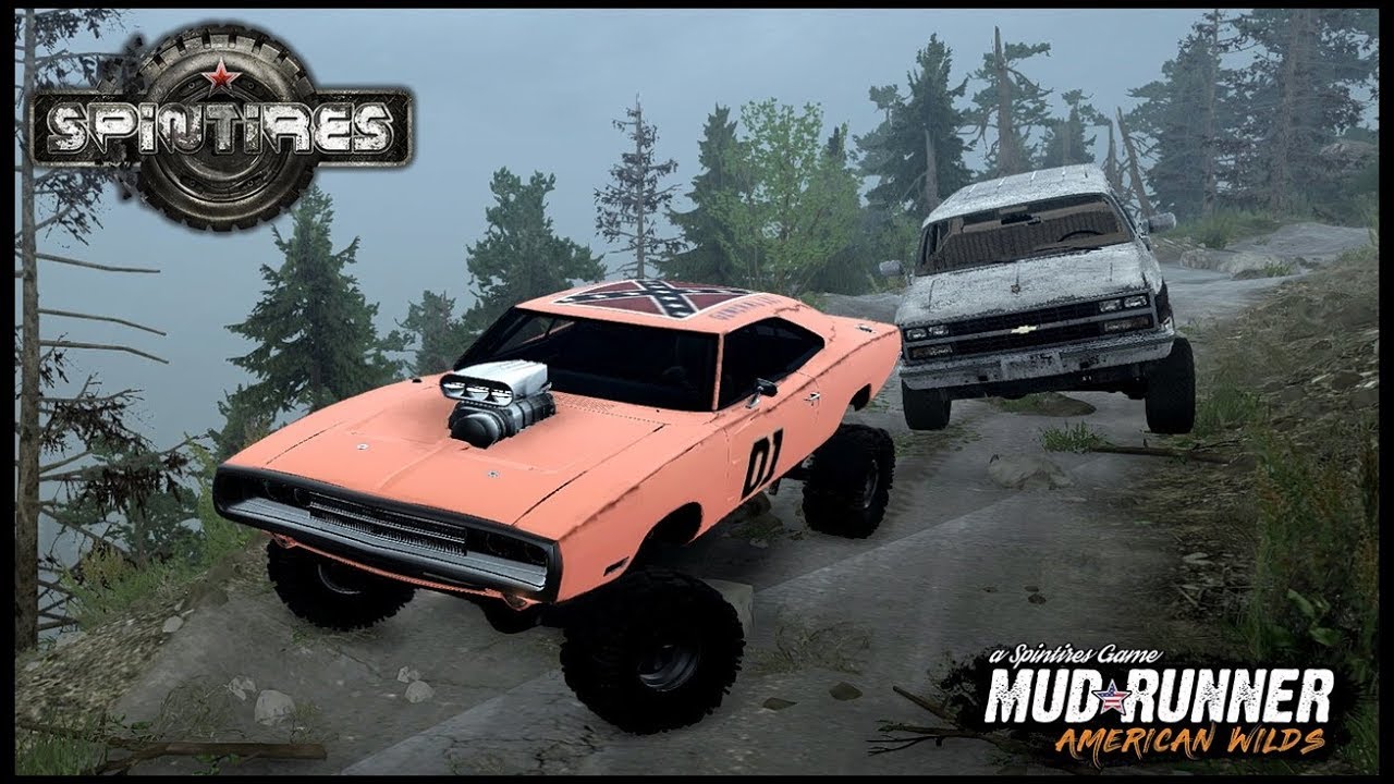 MOUNTAIN ROAD MUDDING IN THE GENERAL LEE - Spintires: MudRunner