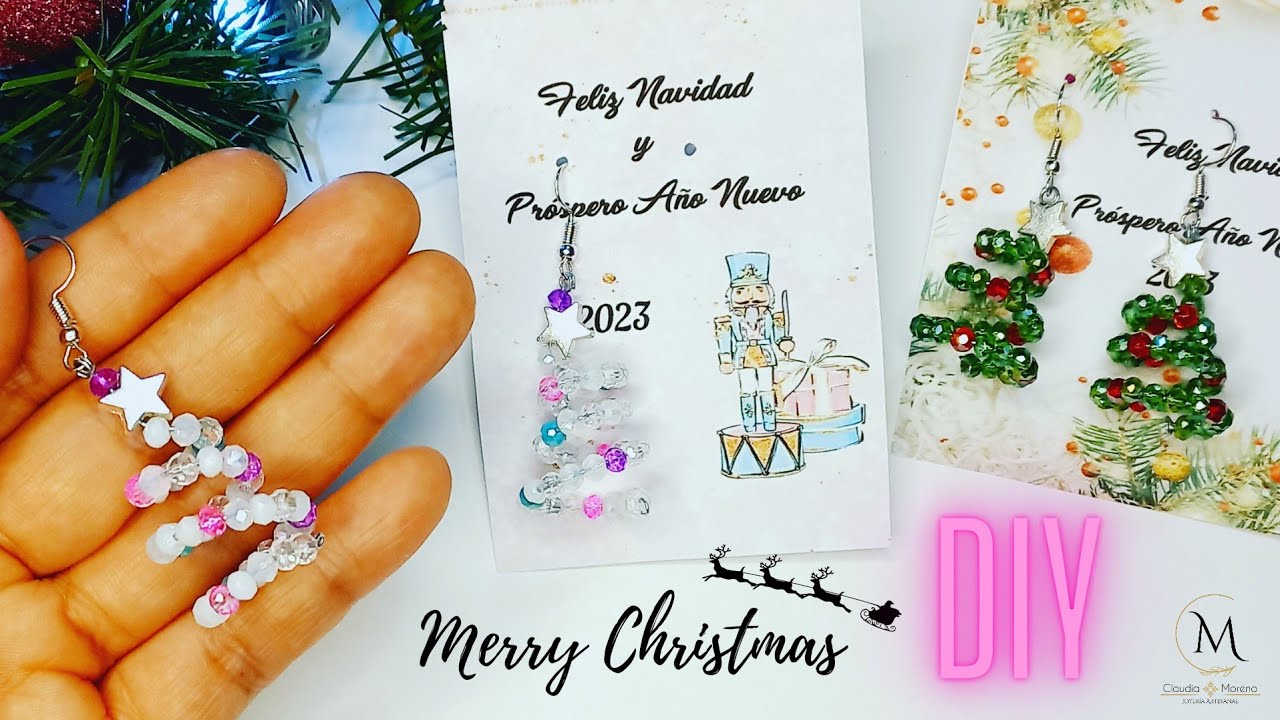 🎄ARETES DE ÁRBOL DE NAVIDAD 