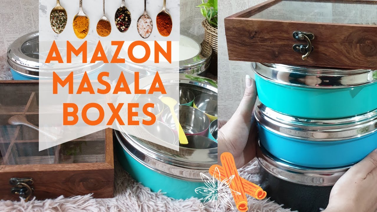 Amazon Spice Boxes Review | Indian Masala Dabba | Indian Spice Box | Steel Square Masala Dabba