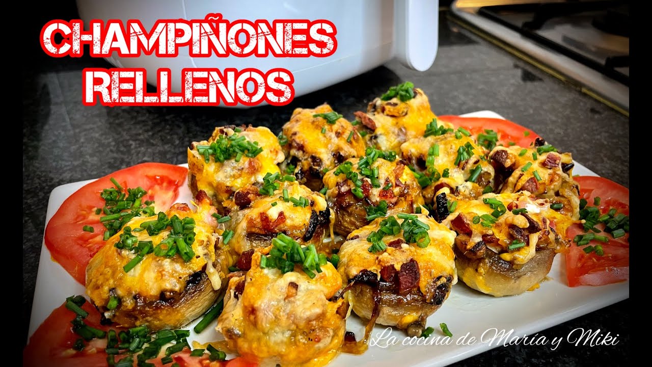 CHAMPIÑONES RELLENOS en Airfyer!!😋