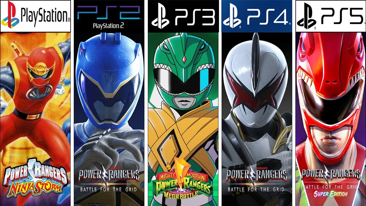 Power Rangers PlayStation Evolution PS1 - PS5 