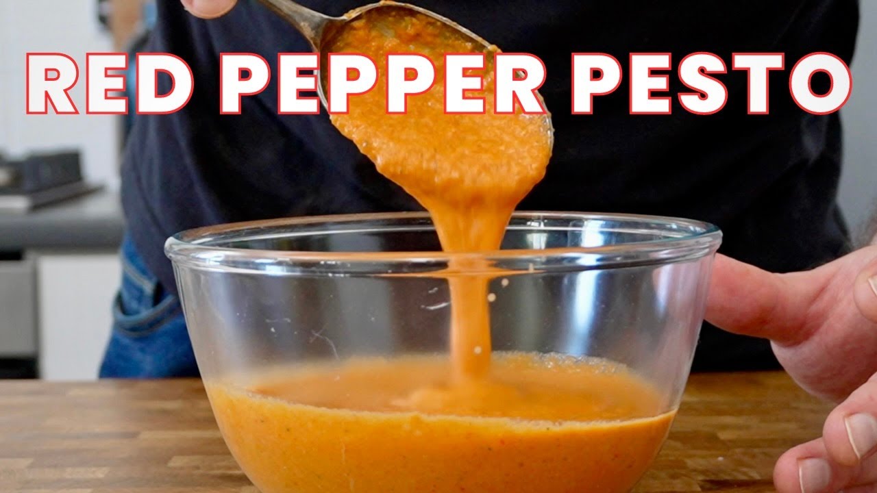 How To Make Roasted Red Pepper Sauce | Red Pepper Pesto Recipe