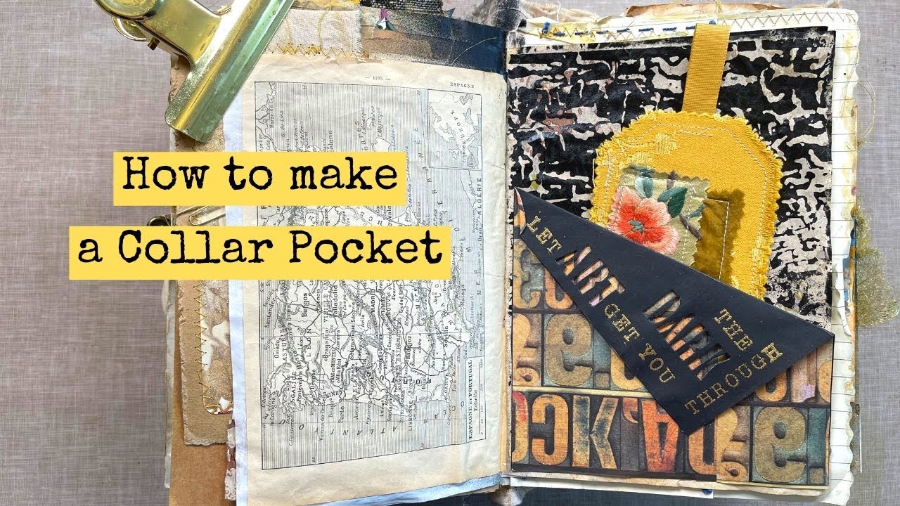 How to Make a Collar Pocket! #63- Bitesized Inspiration For Your Journal!